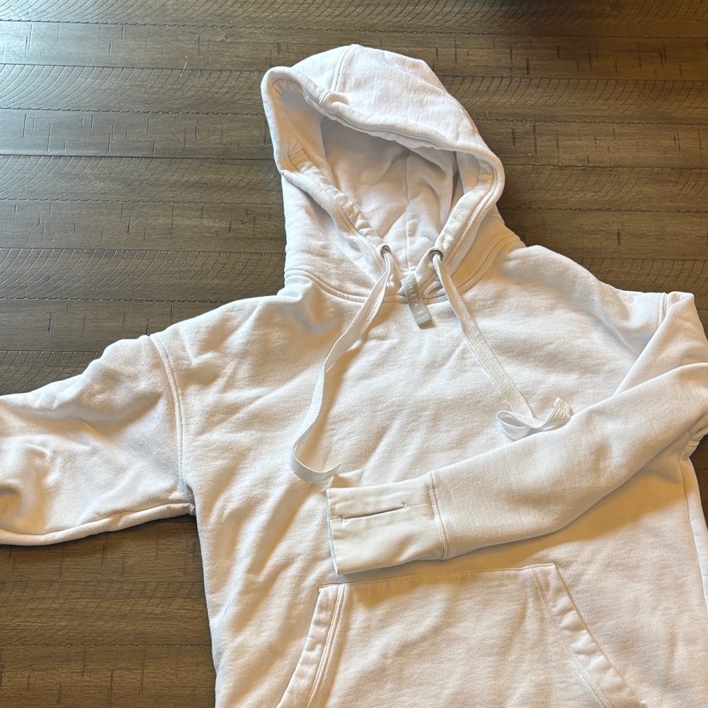Athleta White Hoodie Sweatshirt